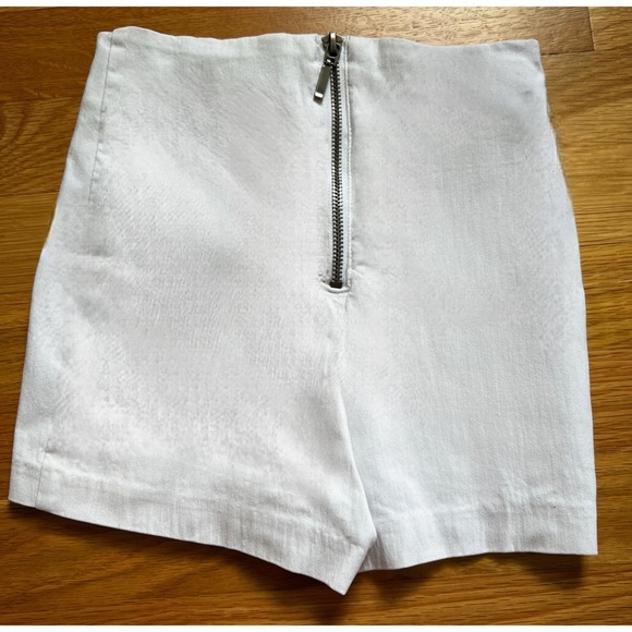 White High-Waisted Short Shorts - Picture 2 of 2